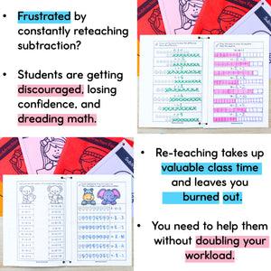 Subtraction Facts Mini Books MEGA BUNDLE Numbers 0 to 12