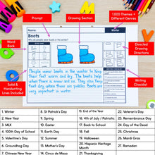 Load image into Gallery viewer, 1,000 Writing Prompts + Directed Drawing YEAR-LONG BUNDLE