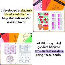 Load image into Gallery viewer, Division Facts Mini Books MEGA BUNDLE Numbers 1 to 12