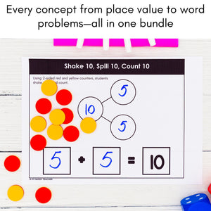 137 Kindergarten & 1st Grade Math Mats and Graphic Organizers (Included in 800+ Math Mats MEGA BUNDLE)