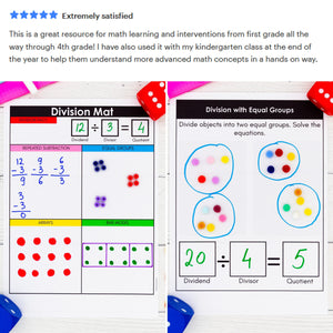 615 3rd 4th 5th Grade Math Mats and Graphic Organizers  (Included in 800+ Math Mats MEGA BUNDLE)