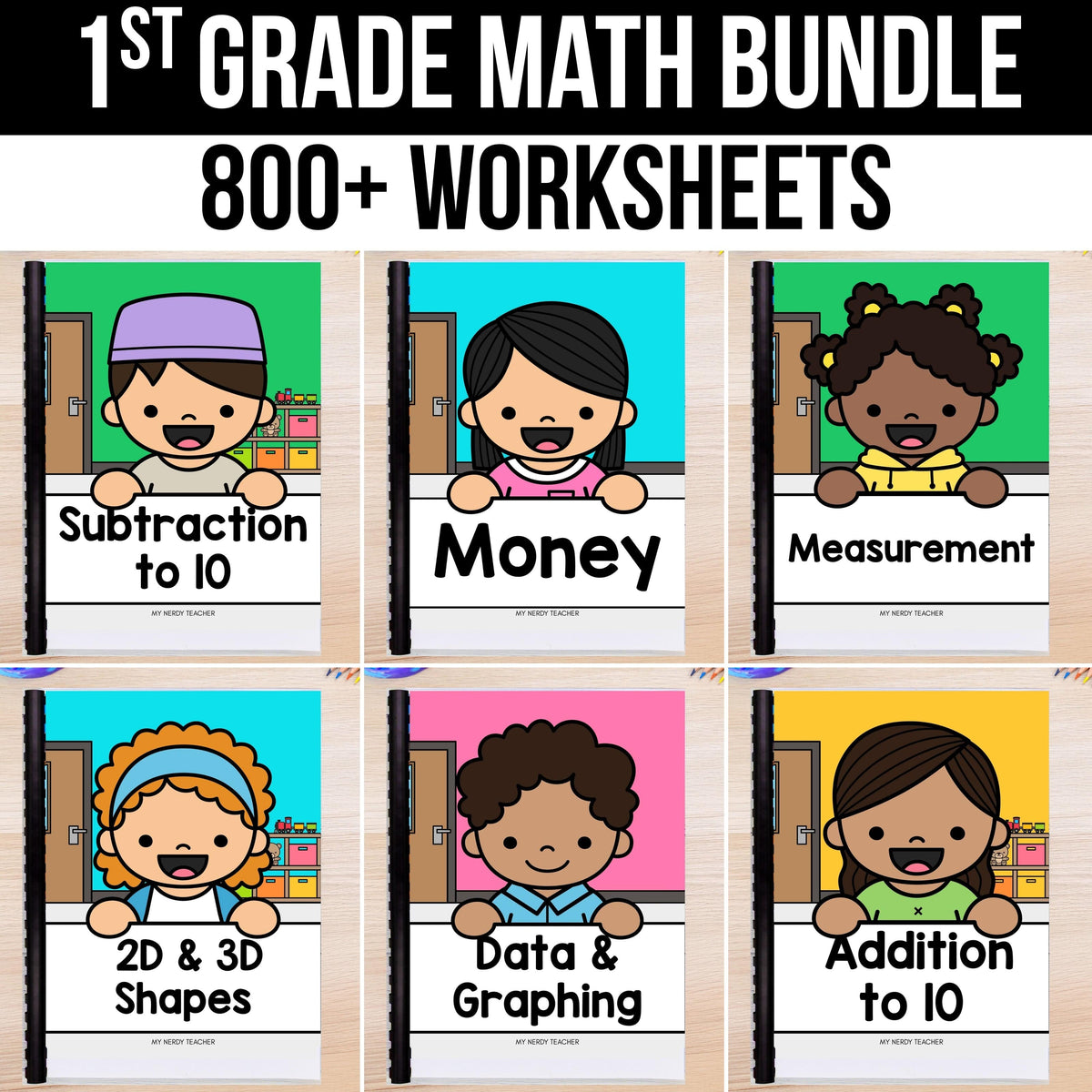 1st Grade Math Worksheets MEGA BUNDLE – My Nerdy Teacher