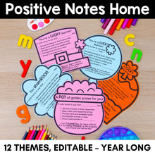 Load image into Gallery viewer, Positive Notes Home - YEAR-LONG Bundle - Editable