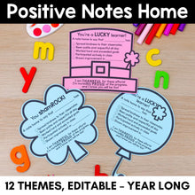 Load image into Gallery viewer, Positive Notes Home - YEAR-LONG Bundle - Editable