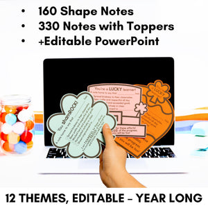 Positive Notes Home - YEAR-LONG Bundle - Editable