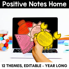 Load image into Gallery viewer, Positive Notes Home - YEAR-LONG Bundle - Editable