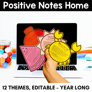 Positive Notes Home - YEAR-LONG Bundle - Editable