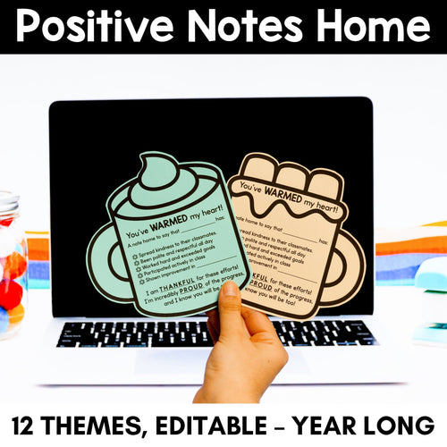 Positive Notes Home - YEAR-LONG Bundle - Editable