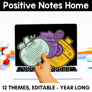 Positive Notes Home - YEAR-LONG Bundle - Editable