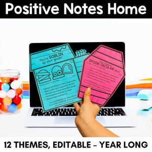 Positive Notes Home - YEAR-LONG Bundle - Editable