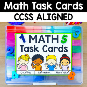 first grade teaching cards 1st Grade Math Task Cards, Centers, Games MEGA BUNDLE