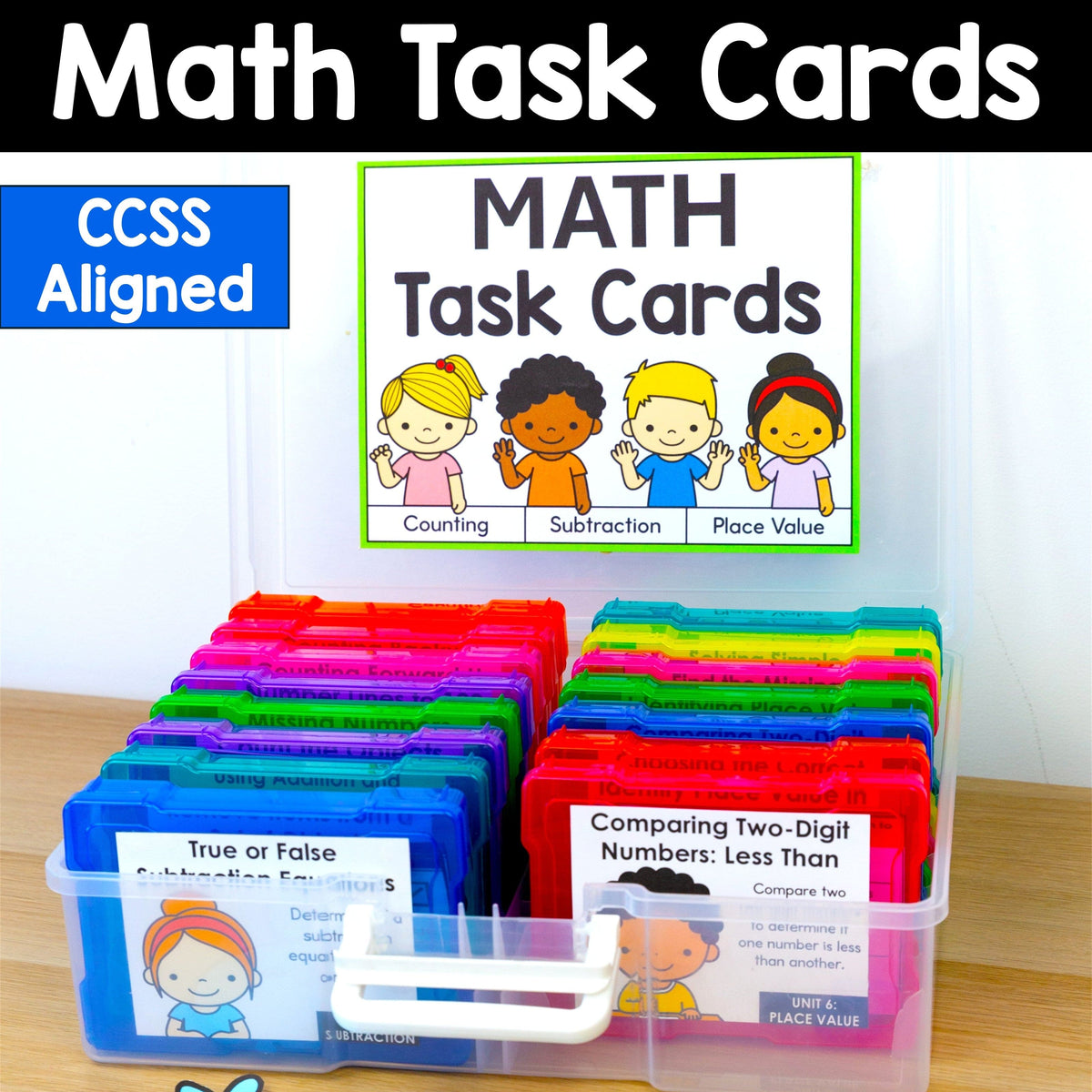 1st Grade Math Task Cards, Centers, Games MEGA BUNDLE - CCSS Aligned ...