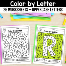 Load image into Gallery viewer, Color By Letter A-Z Worksheets