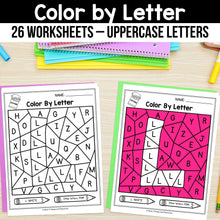 Load image into Gallery viewer, Color By Letter A-Z Worksheets