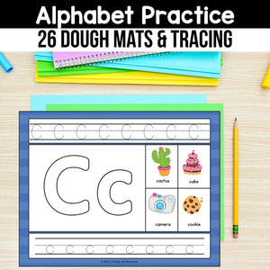 Alphabet Practice - Fine Motor Skills, Dough Mats & Tracing