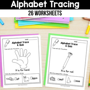 Alphabet Tracing Practice Worksheets