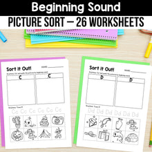 Load image into Gallery viewer, Beginning Sound Picture Sort Worksheets