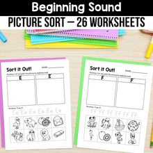 Load image into Gallery viewer, Beginning Sound Picture Sort Worksheets