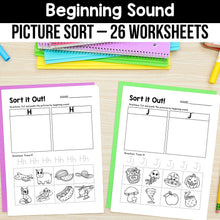 Load image into Gallery viewer, Beginning Sound Picture Sort Worksheets