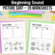 Load image into Gallery viewer, Beginning Sound Picture Sort Worksheets