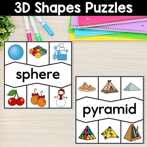 3D Shapes in Real Life Puzzles