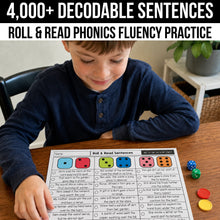 Load image into Gallery viewer, 4,000+ Decodable Sentences | Roll &amp; Read Phonics Fluency Practice