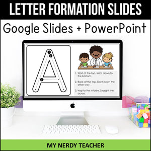 Letter Formation Slides with GIFs - PowerPoint and Google Slides