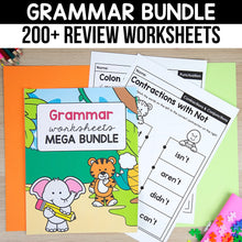 Load image into Gallery viewer, Grammar Worksheets MEGA BUNDLE K-2nd Grade