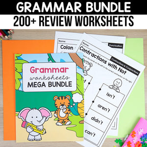 Grammar Worksheets MEGA BUNDLE K-2nd Grade