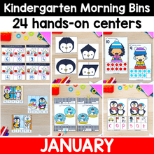 Load image into Gallery viewer, January - Kindergarten Morning Bins