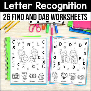Letter Recognition Worksheets