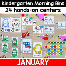Load image into Gallery viewer, January - Kindergarten Morning Bins