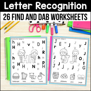 Letter Recognition Worksheets