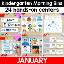 Load image into Gallery viewer, January - Kindergarten Morning Bins