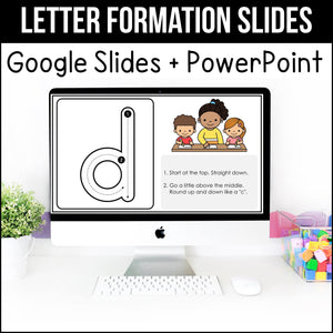 Letter Formation Slides with GIFs - PowerPoint and Google Slides