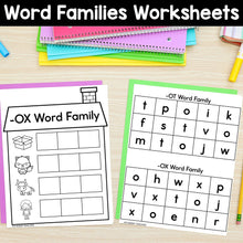 Load image into Gallery viewer, CVC Word Family Worksheets