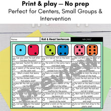Load image into Gallery viewer, 4,000+ Decodable Sentences | Roll &amp; Read Phonics Fluency Practice