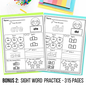 Buy3Get1 FREE B2 - Writing Prompts, Sight Word Fluency, CVC Words, Reading Comprehension