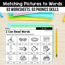 Load image into Gallery viewer, Matching Pictures to Words - Phonics Worksheets