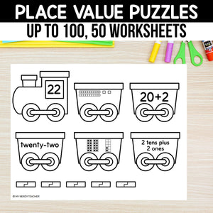 50 Place Value Craft - Numbers to 100