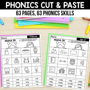 Phonics Cut and Paste Worksheets