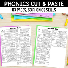 Load image into Gallery viewer, Phonics Cut and Paste Worksheets