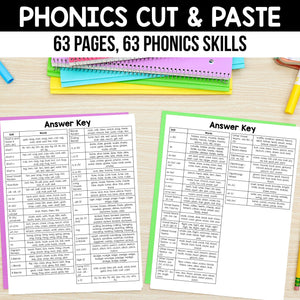 Phonics Cut and Paste Worksheets