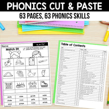 Load image into Gallery viewer, Phonics Cut and Paste Worksheets