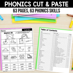 Phonics Cut and Paste Worksheets