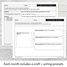 Load image into Gallery viewer, Year-Long Writing Crafts + Prompts BUNDLE