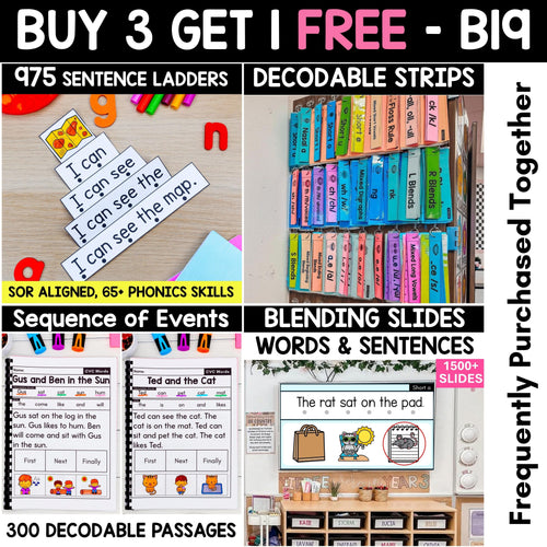 Buy3Get1 FREE B19 Decodable Phonics Power Pack (K–2)