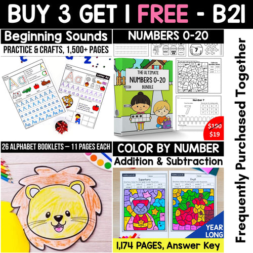 BUY 3, GET 1 FREE B21: Ultimate Letter & Number Fluency Pack