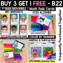 Load image into Gallery viewer, BUY 3, GET 1 FREE B22: First Grade Fluency &amp; Math Power Pack
