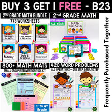 Load image into Gallery viewer, BUY 3, GET 1 FREE B23: 2nd Grade Math Mastery Pack